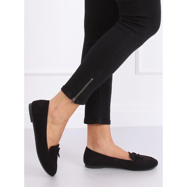 Černé dámské mokasíny 9F127 Black černá 2