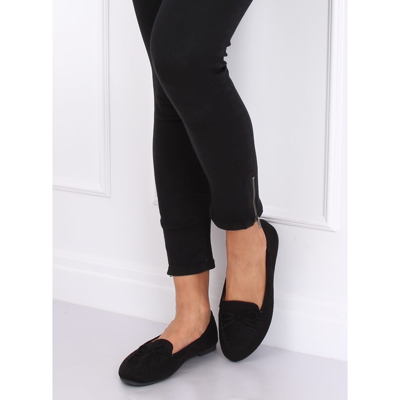 Černé dámské mokasíny 9F127 Black černá 1