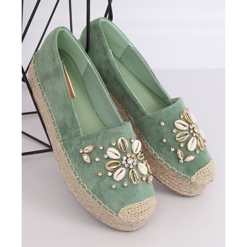 Zelené espadrilky JH96P zelené zelený 1