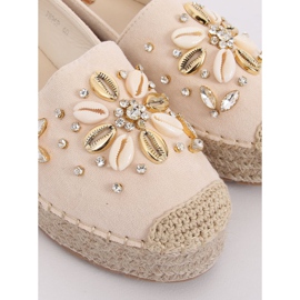 Dámské béžové espadrilky JH96P Beige béžový 1 Dámské béžové espadrilky JH96P Beige béžový 1