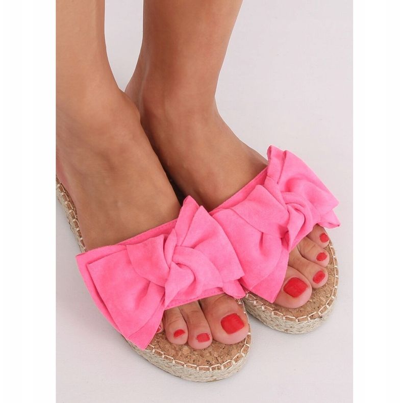 Růžové espadrilky žabky JH115P Flu Fushia růžový 1 Růžové espadrilky žabky JH115P Flu Fushia růžový 1