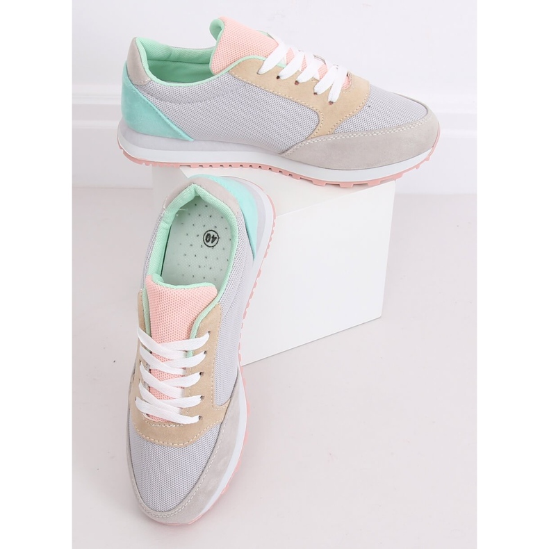 Vícebarevná sportovní obuv BL191P v šedé barvě šedá vícebarevný 1 Vícebarevná sportovní obuv BL191P v šedé barvě šedá vícebarevný 1