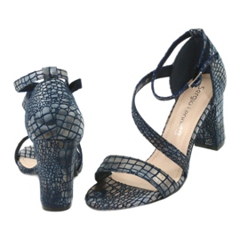 Sandály Gladiator Sergio Leone SK870 navy blue námořnická modř modrý 5