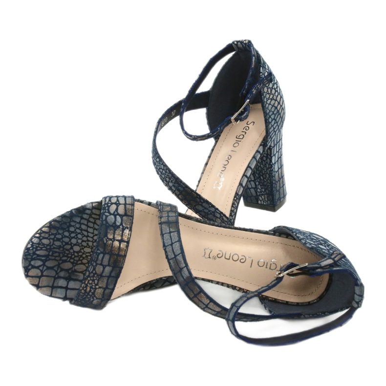 Sandály Gladiator Sergio Leone SK870 navy blue námořnická modř modrý 6