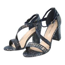 Sandály Gladiator Sergio Leone SK870 navy blue námořnická modř modrý 4