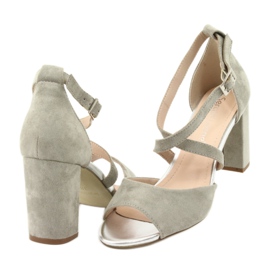 Šedé gladiátorské sandály Sergio Leone SK865 šedá 5