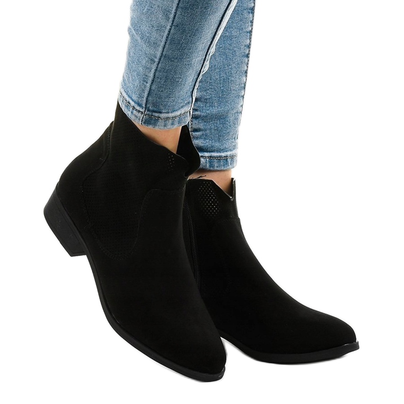 22M černé kovbojské boty černý 1