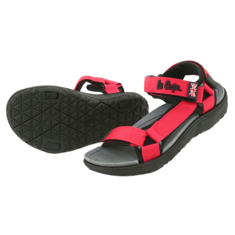 Sandály s pěnovou vložkou Lee Cooper LCW-20-34-014 černý červený 4