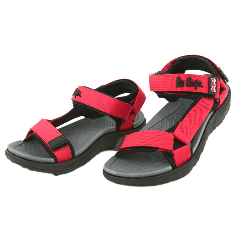 Sandály s pěnovou vložkou Lee Cooper LCW-20-34-014 černý červený 3