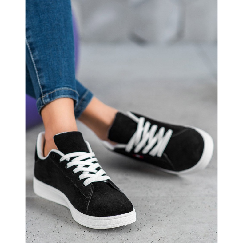 SHELOVET Pohodlné boty z ekologické kůže černá 2