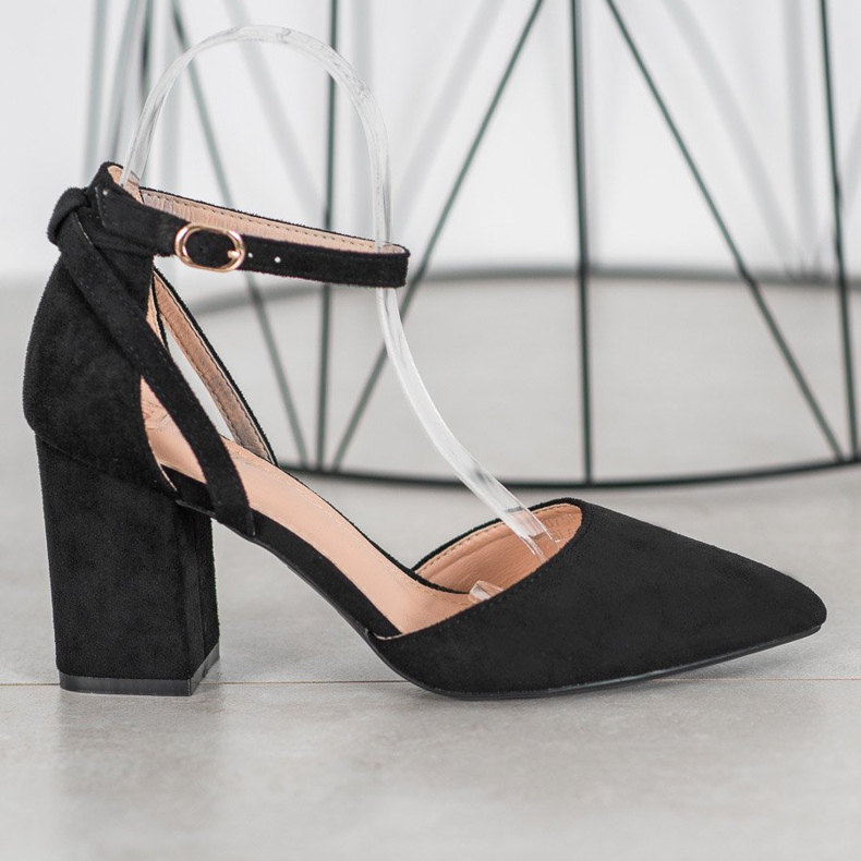 Seastar Stylové semišové lodičky černá 2 Seastar Stylové semišové lodičky černá 2