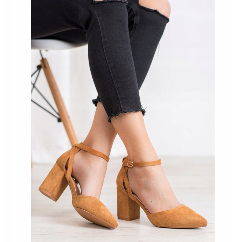 Seastar Stylové semišové lodičky béžový 1