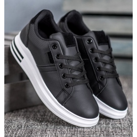 SHELOVET Módní černé sportovní boty černá 1