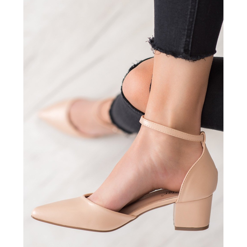 Seastar Pohodlné lodičky na sloupku hnědý 2