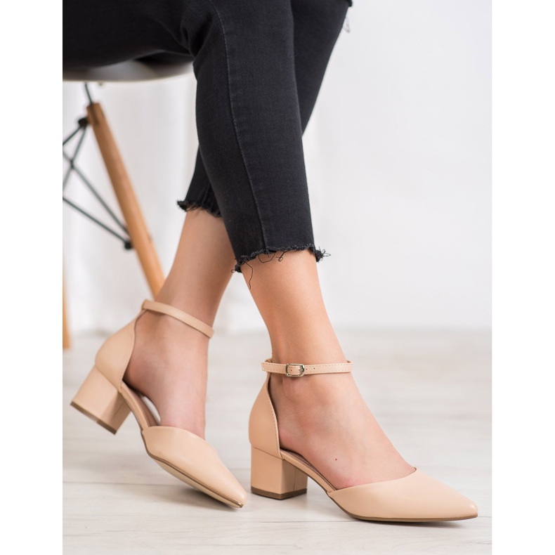 Seastar Pohodlné lodičky na sloupku hnědý 1