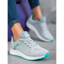 Ax Boxing Pohodlná prolamovaná sportovní obuv šedá zelená 1