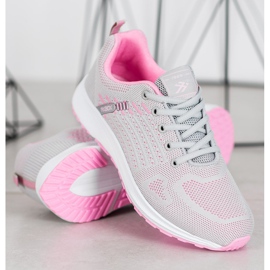 Ax Boxing Pohodlná prolamovaná sportovní obuv růžový šedá 1 Ax Boxing Pohodlná prolamovaná sportovní obuv růžový šedá 1