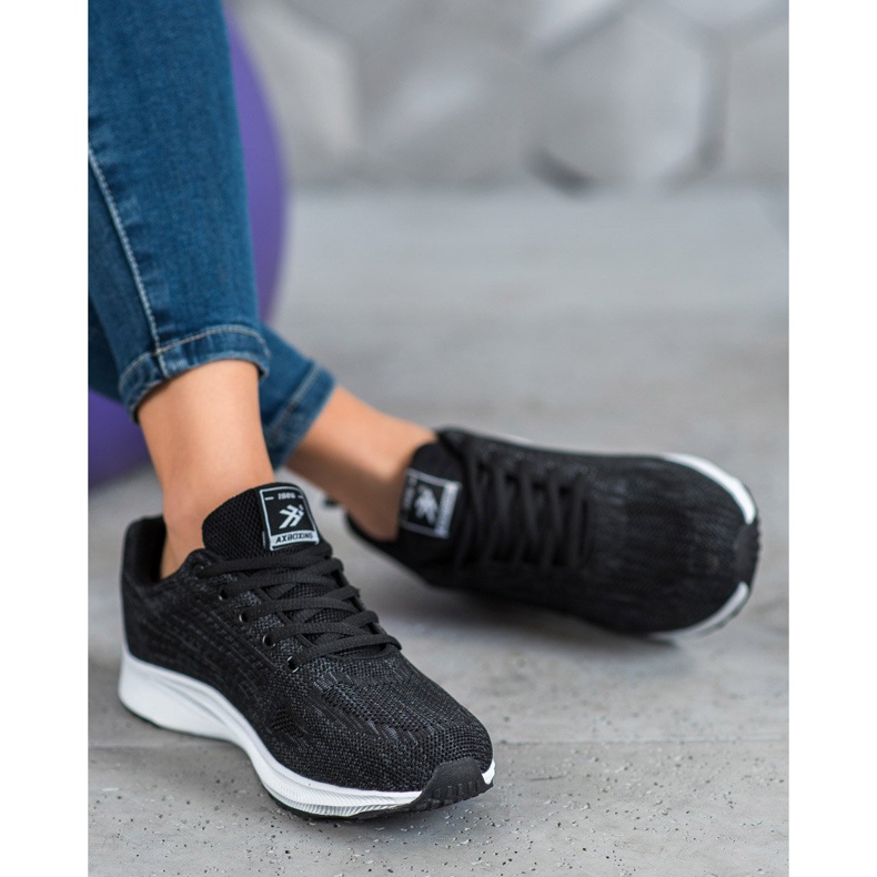 Ax Boxing Pohodlná prolamovaná sportovní obuv černá 2 Ax Boxing Pohodlná prolamovaná sportovní obuv černá 2