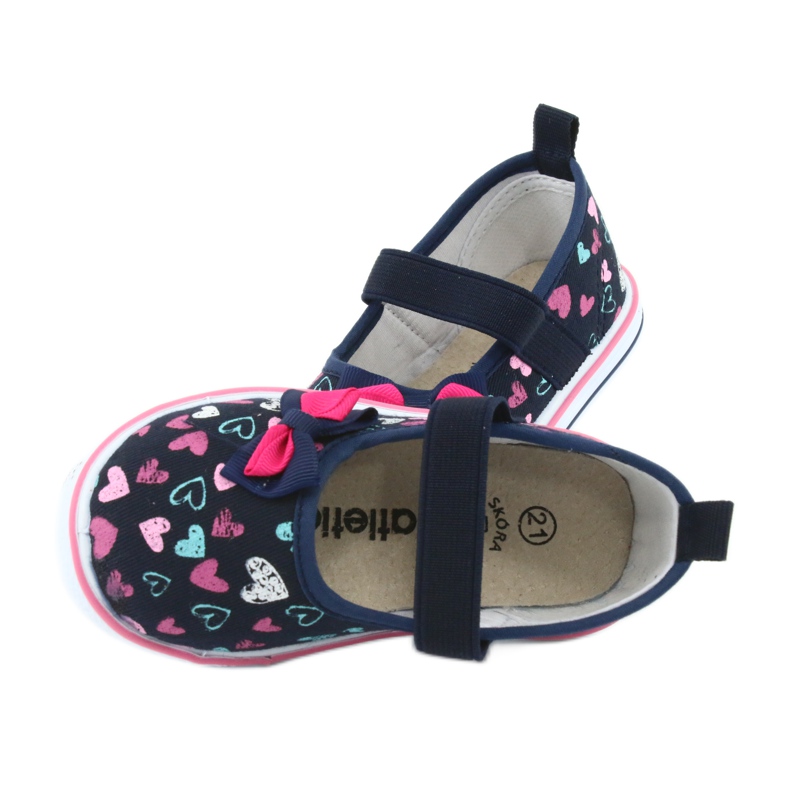 Mašlička z baleríny Kožená vložka Atletico bílý námořnická modrá modrý růžový 6