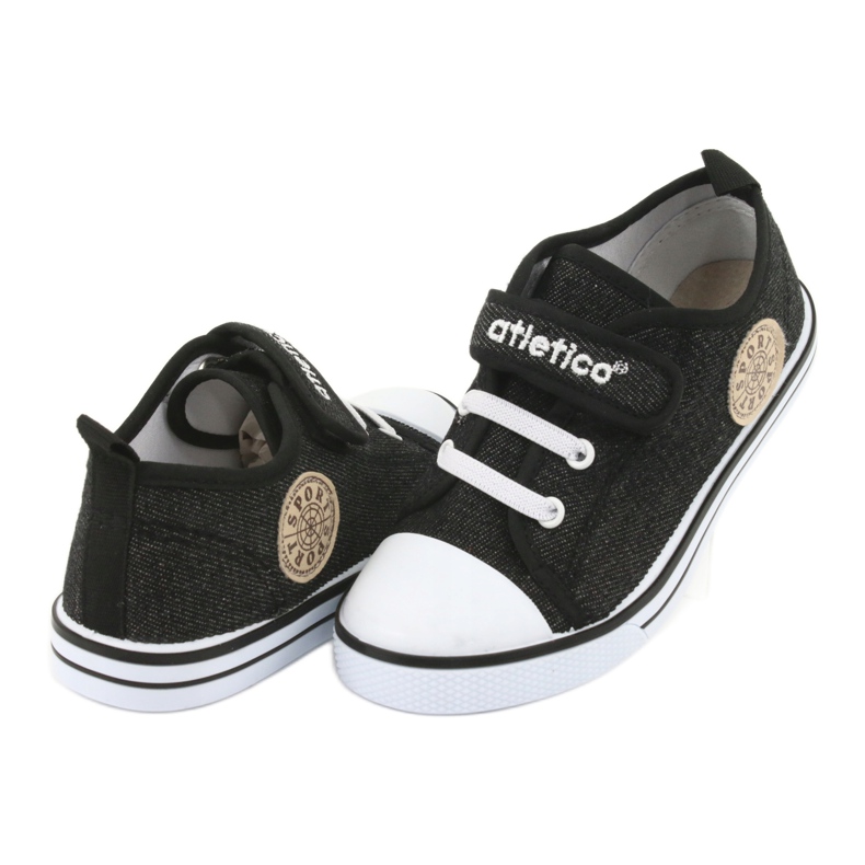 Tenisky s koženou vložkou Atletico BSM029 černá 4
