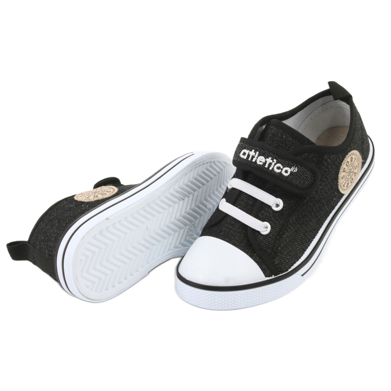Tenisky s koženou vložkou Atletico BSM029 černá 5