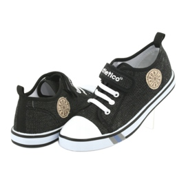 Tenisky s koženou vložkou Atletico BSM029 černá 4