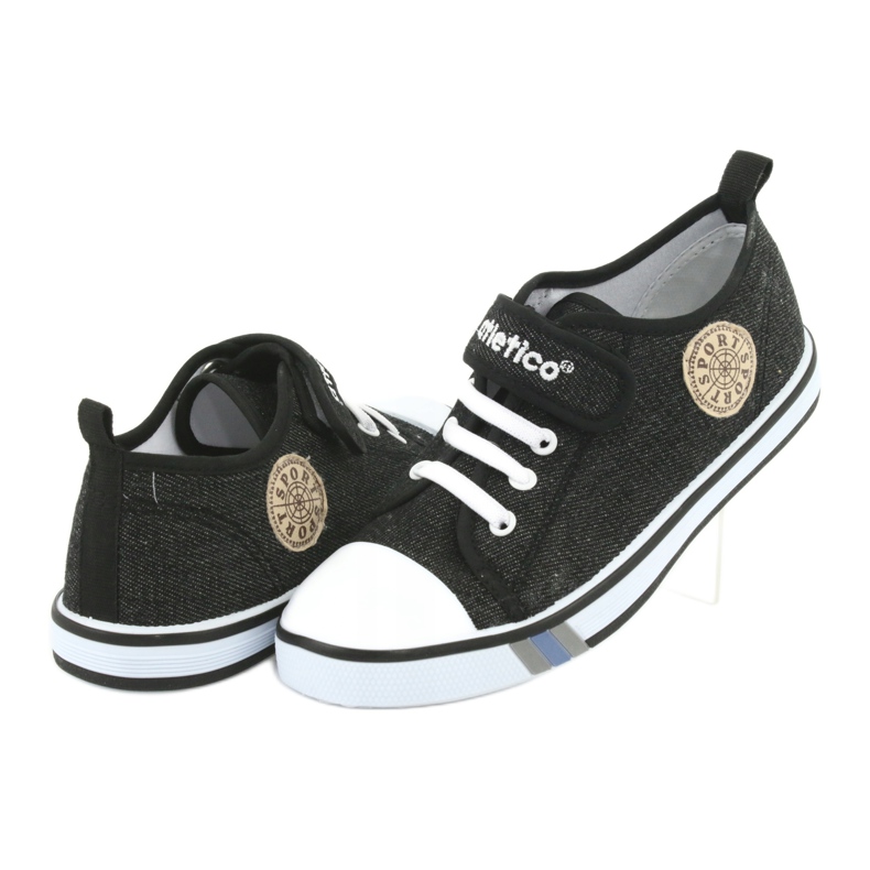 Tenisky s koženou vložkou Atletico BSM029 černá 4