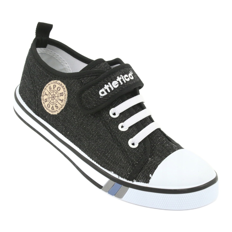 Tenisky s koženou vložkou Atletico BSM029 černá 1
