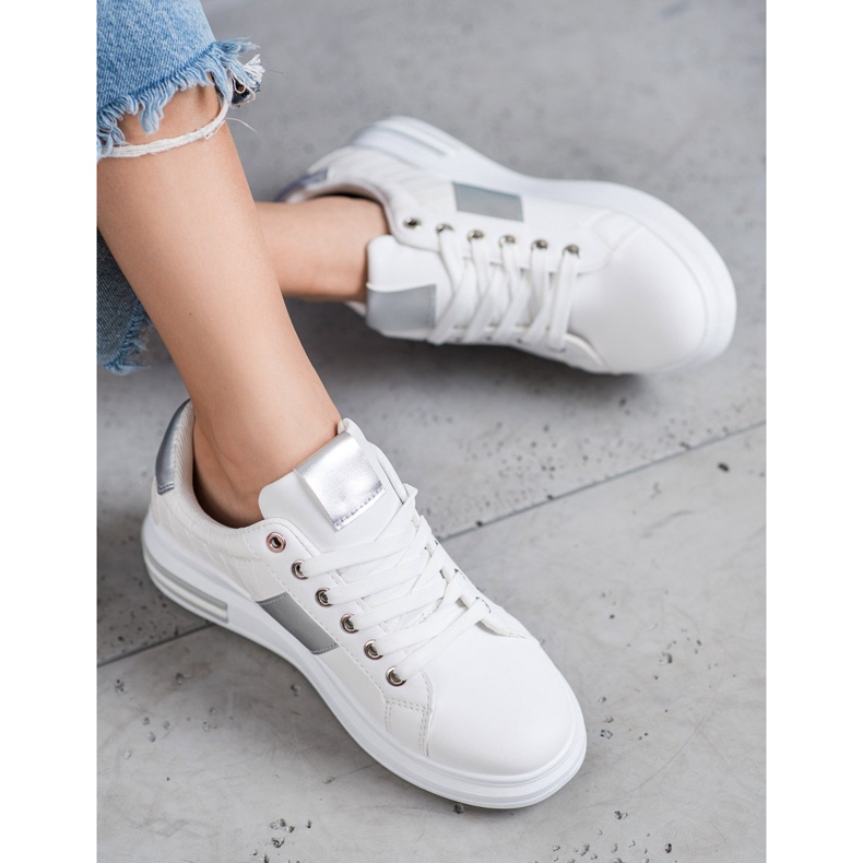 SHELOVET Šněrovací sportovní obuv bílý 1 SHELOVET Šněrovací sportovní obuv bílý 1