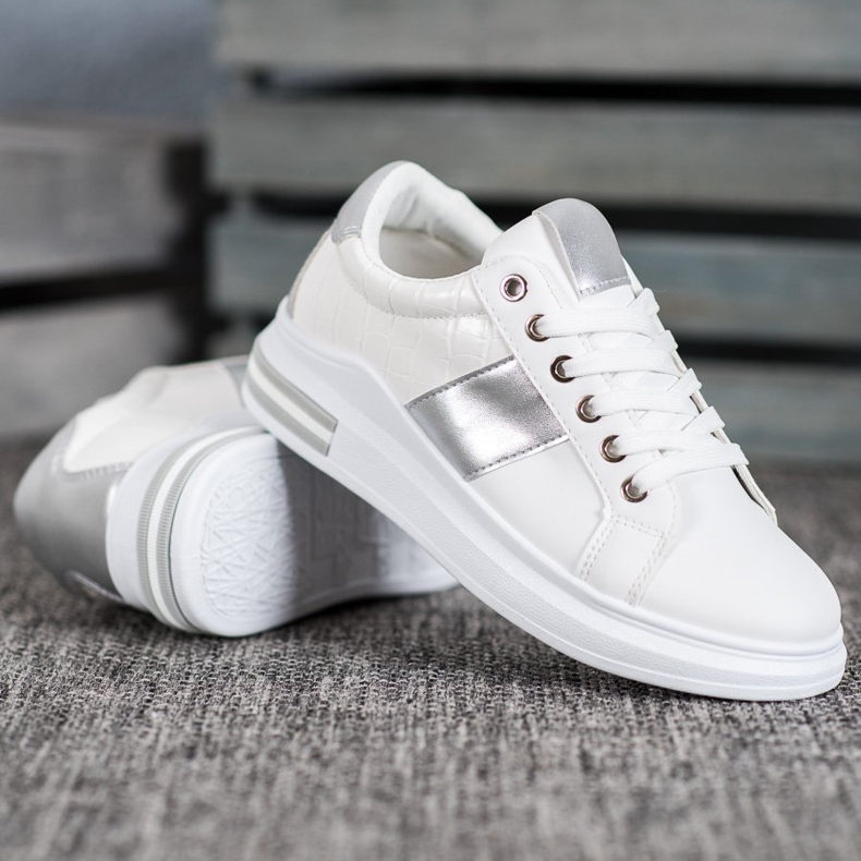 SHELOVET Šněrovací sportovní obuv bílý 2 SHELOVET Šněrovací sportovní obuv bílý 2