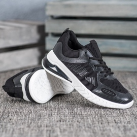 Ideal Shoes Svázané boty se síťovinou černý žluť 2
