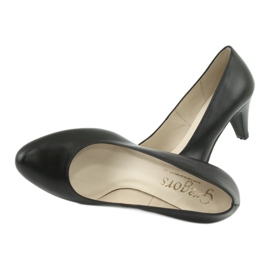 Černé kožené business lodičky Gregors 465 černý 5