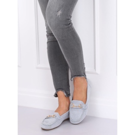 Modré semišové mokasíny 77-192 modré modrý 1