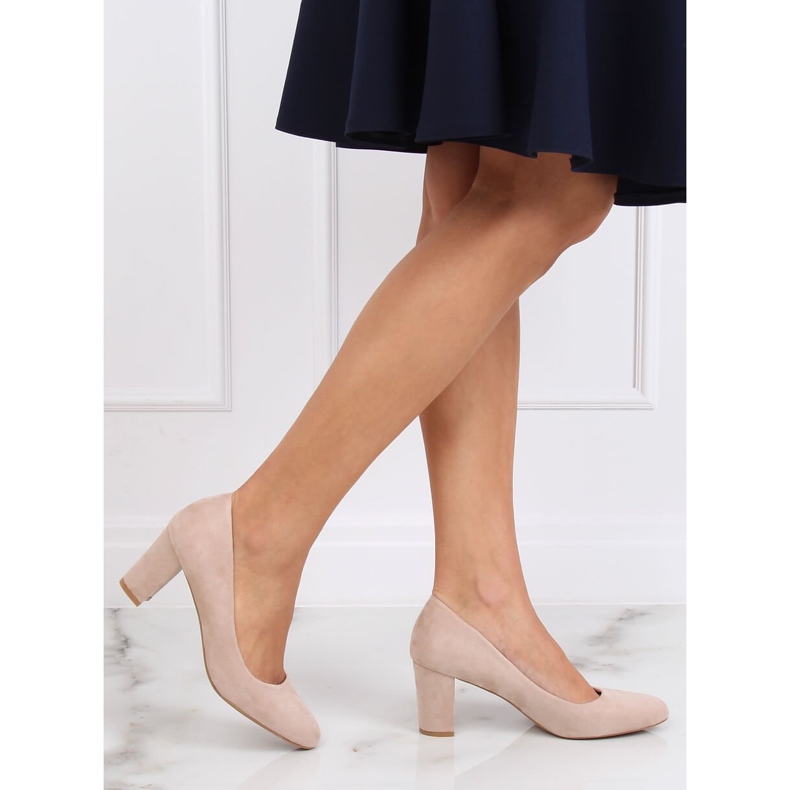Béžové vysoké podpatky 535 Béžové béžový 1