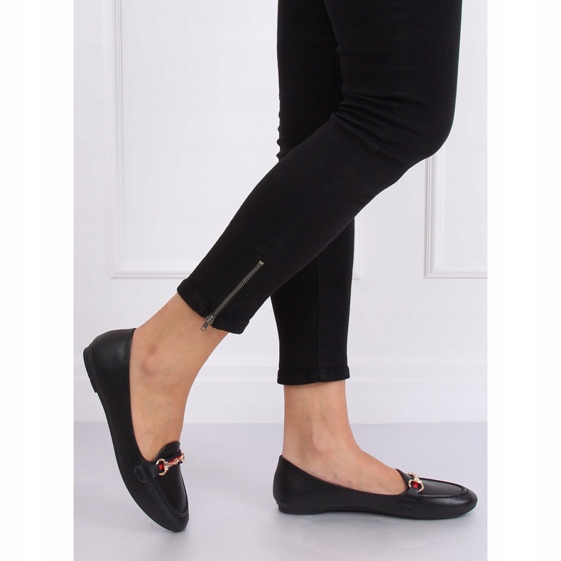 Černé mokasíny 9F177 černé černý 1
