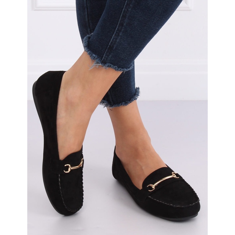 Černé dámské mokasíny 99-01A Black černý 1