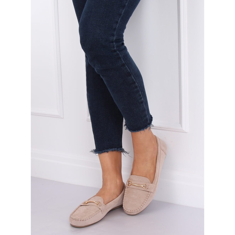 Dámské béžové mokasíny 99-01A Béžové béžový 1