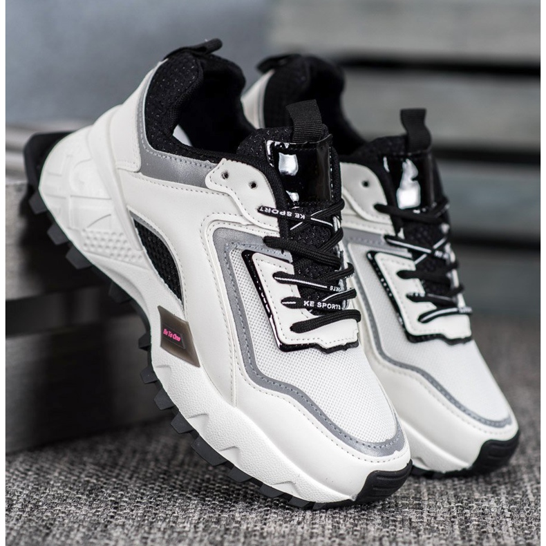 SHELOVET Tenisky S Černou Podrážkou bílý černý 2