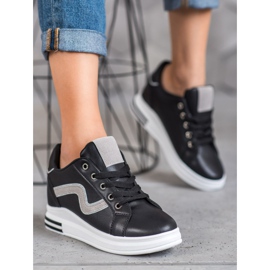 SHELOVET Sportovní obuv se skrytým klínkem černá 1