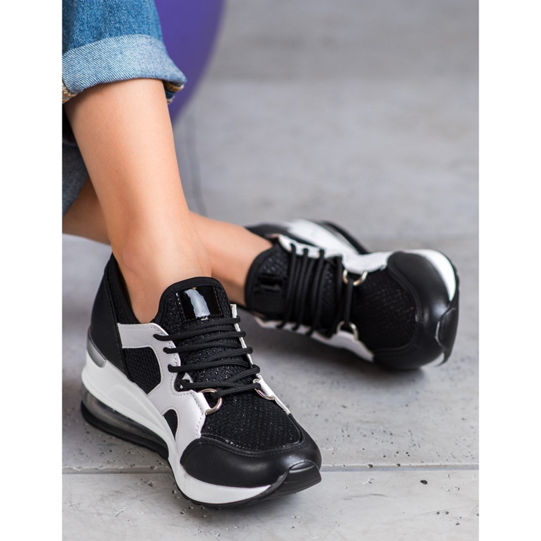 Weide Černé sportovní boty s třpytkami černá 2