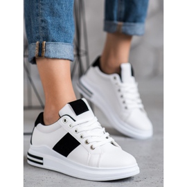 Weide Sportovní obuv s černými vložkami bílý černá 2