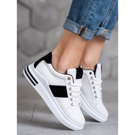 Weide Sportovní obuv s černými vložkami bílý černá 1