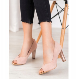 Otevřete špičky čerpadel VINCEZA růžový 2