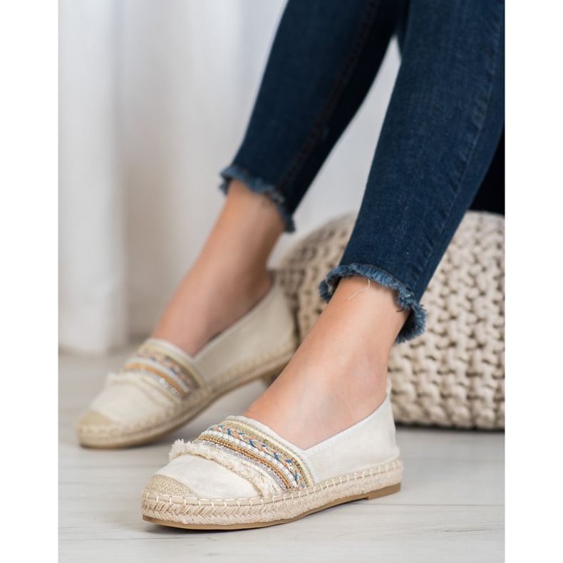 RTX WALK Pohodlné espadrilky s ozdobami béžový 1
