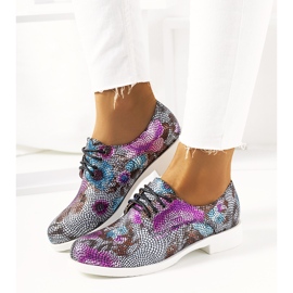 Klasické černé květinové jazzové boty ZG629-1 černá 1