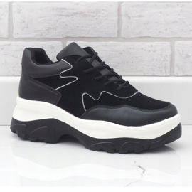 Černé tenisky z ekokůže E3260 černý 1