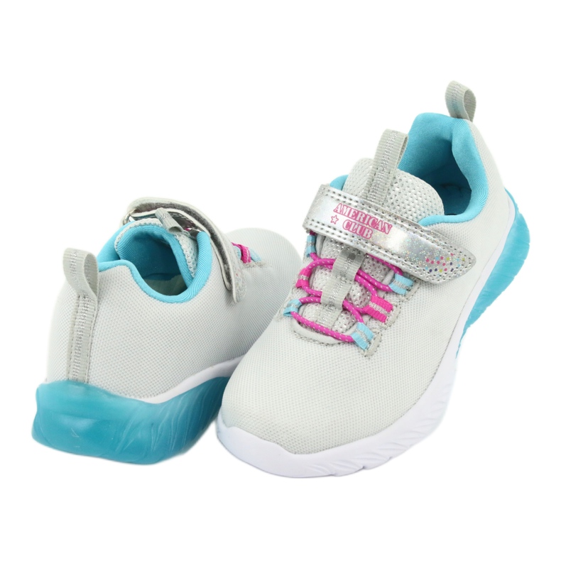 Sportovní boty American Club ES14 šedo/modré šedá 4