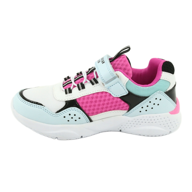 Módní sportovní obuv American Club ES07 bílý modrý růžový 2