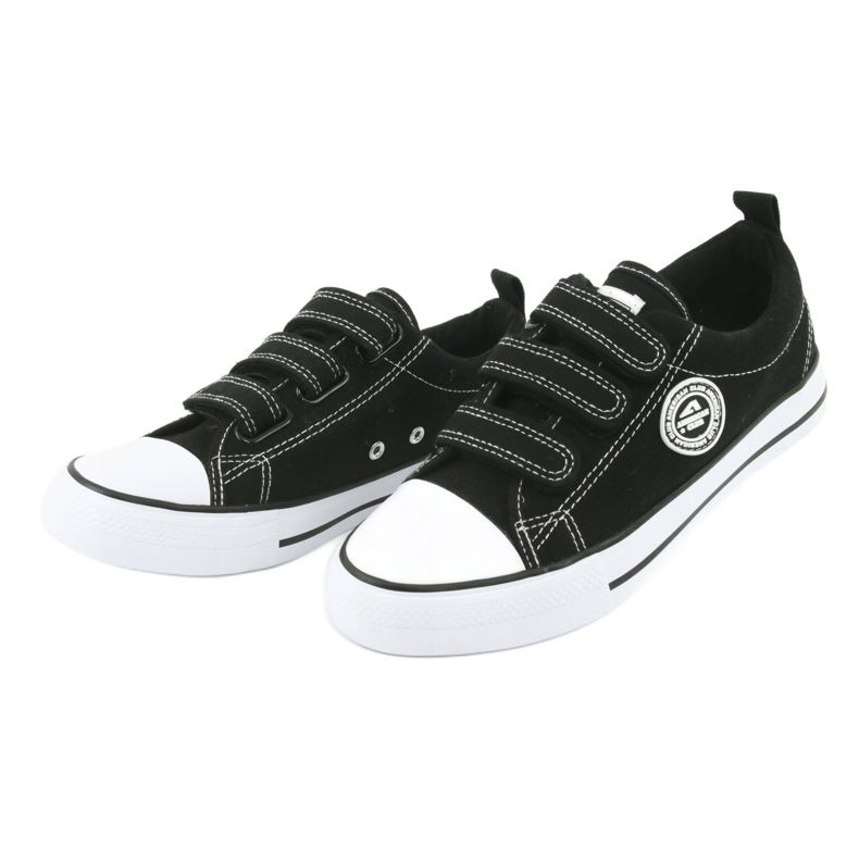 American Club Černé tenisky na suchý zip American LH31 černý 3