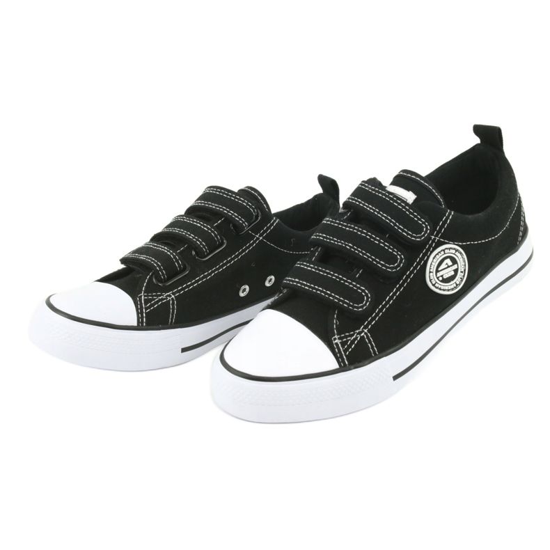 American Club Černé tenisky na suchý zip American LH31 černý 4